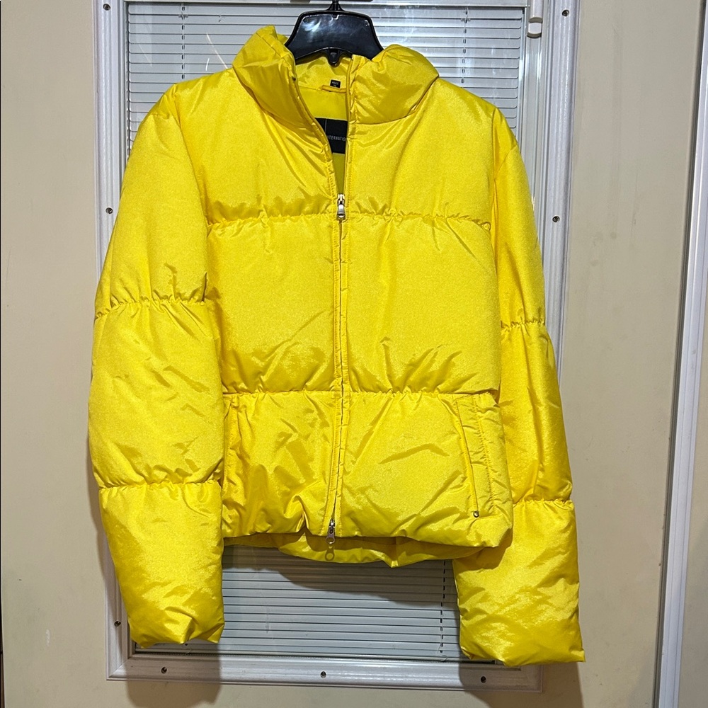 Moda International Yellow puffer Jacket